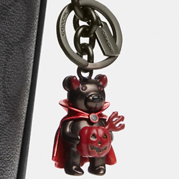 Coach Halloween Devil Bear Bag Charm NWT - Picture 1 of 12